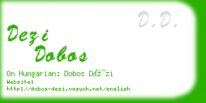 dezi dobos business card